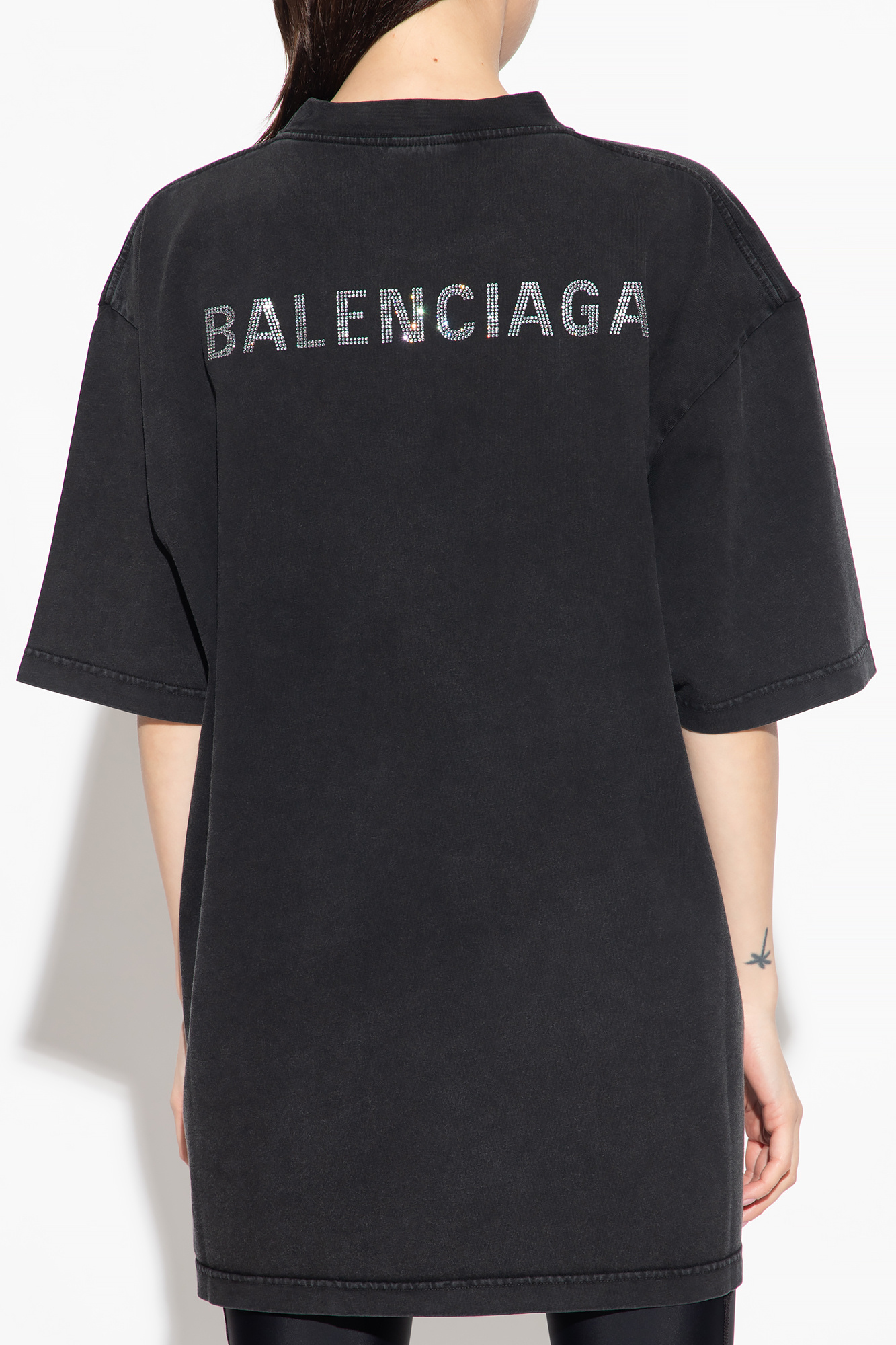 Balenciaga T-shirt with rhinestone logo | Women's Clothing | Vitkac